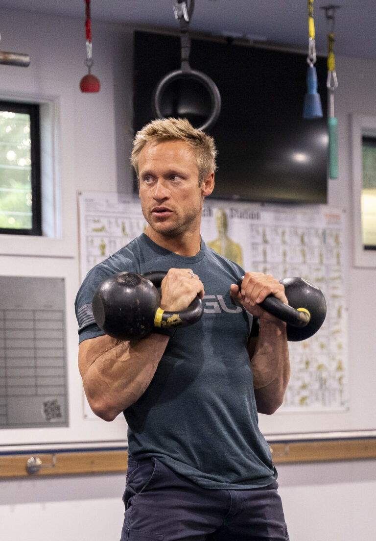 Kettlebell Trainer Australia. Holding Weights in correct technique whilst training